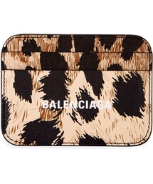 Balenciaga Leopard-Print Cash Card Holder