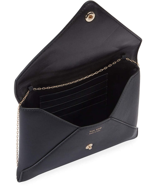 THE ROW ブラックレザー二つ折り財布 シックな装いを添える【THE ROW