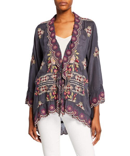 Johnny Was（ジョニーワズ）の「Johnny Was Lena Embroidered ScallopEdge TieFront