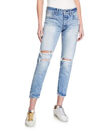 MOUSSY | Moussy Vintage Wilburtha Tapered Distressed Jeans(デニムパンツ)