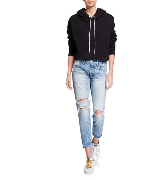 MOUSSY（マウジー）の「Moussy Vintage Wilburtha Tapered Distressed Jeans（デニムパンツ・レディース・Blue・24/25/26/27/28/29/30/31）」の2枚目の写真