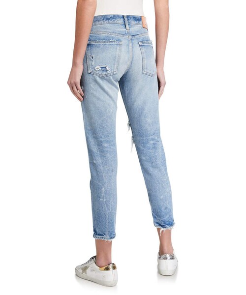 MOUSSY（マウジー）の「Moussy Vintage Wilburtha Tapered Distressed Jeans（デニムパンツ・レディース・Blue・24/25/26/27/28/29/30/31）」の3枚目の写真