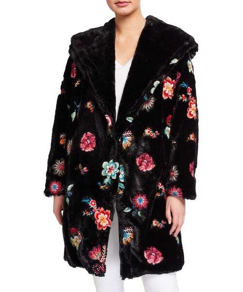 Johnny Was（ジョニーワズ）の「Johnny Was Myanmar FauxFur Embroidered Flower Coat