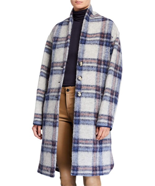 isabel marant plaid coat
