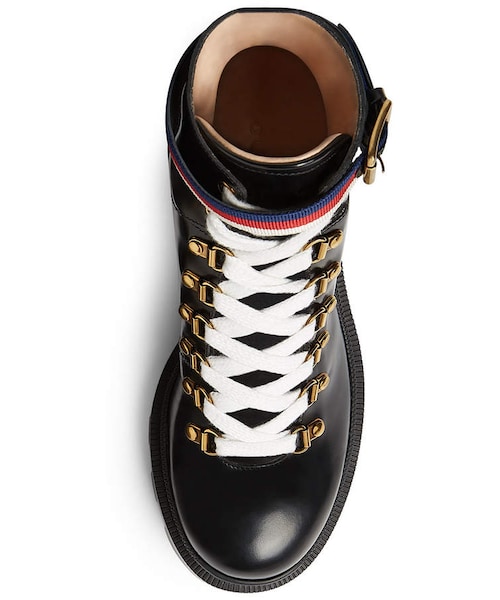 GUCCI（グッチ）の「Gucci Leather Combat Boot（ブーツ・レディース・Black・6b / 36eu/7.5b / 37.5eu/8.5b / 38.5eu）」の3枚目の写真