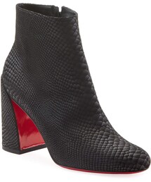 Christian Louboutin Turela Exotic-Embossed Red Sole Booties