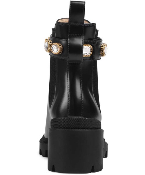 GUCCI(グッチ)の「Gucci Trip Leather Chelsea Boots(ブーツ・レディース・Black・5b / 35eu/5.5b / 35.5eu/6b / 36eu/7b / 37eu/7.5b / 37.5eu/8b / 38eu/8.5b / 38.5eu/9b / 39eu/9.5b / 39.5eu/10b / 40eu/10.5b / 40.5eu/11b / 41eu/12b / 42eu)」の3枚目の写真