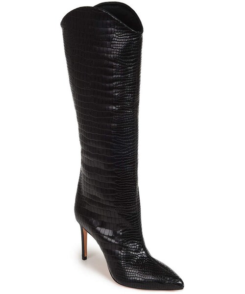 SCHUTZ(シュッツ)の「Schutz Maryana Snake-Print Leather Knee Boots(ブーツ・レディース・Black・8.5b/6b/9.5b/5b/5.5b/6.5b/7b/7.5b/8b/9b/10b/10.5b/11b)」の1枚目の写真