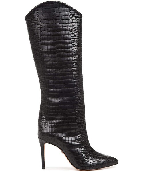 SCHUTZ(シュッツ)の「Schutz Maryana Snake-Print Leather Knee Boots(ブーツ・レディース・Black・8.5b/6b/9.5b/5b/5.5b/6.5b/7b/7.5b/8b/9b/10b/10.5b/11b)」の2枚目の写真