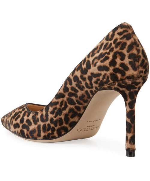 JIMMY CHOO（ジミーチュウ）の「Jimmy Choo Romy 85mm Leopard Print Pumps（パンプス・レディース・LEOPARD・5b / 35eu/5.5b / 35.5eu/6b / 36eu/6.5b / 36.5eu/7b / 37eu/7.5b / 37.5eu/8b / 38eu/8.5b / 38.5eu/9b / 39eu/9.5b / 39.5eu/10b / 40eu/10.5b / 40.5eu/11b / 41eu/12b / 42eu）」の2枚目の写真