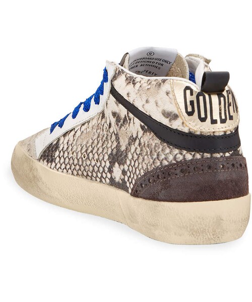 GOLDEN GOOSE（ゴールデングース）の「Golden Goose Mid Star Python-Print Wing-Tip Sneakers（スニーカー・レディース・ROCK SNAKE FUXIA・5b / 35eu/11b / 41eu）」の3枚目の写真