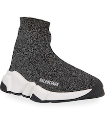 BALENCIAGA | Balenciaga Metallic Knit High-Top Sock Sneakers(スニーカー)