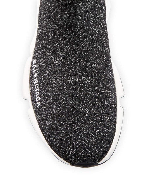 BALENCIAGA（バレンシアガ）の「Balenciaga Metallic Knit High-Top Sock Sneakers（スニーカー・レディース・Black・11b / 41eu/12b / 42eu）」の4枚目の写真