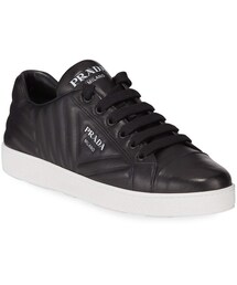 Prada Quilted Leather Logo Sneakers