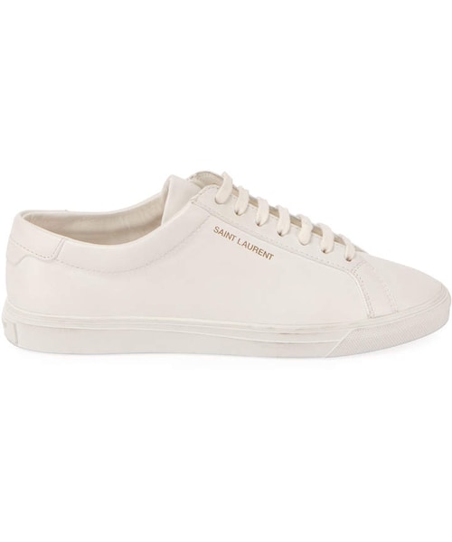 Saint Laurent(サンローラン)の「Saint Laurent Andy Leather Lace-Up Sneakers(スニーカー・レディース・White・5b / 35eu/5.5b / 35.5eu/6.5b / 36.5eu/7b / 37eu/7.5b / 37.5eu/8b / 38eu/8.5b / 38.5eu/9b / 39eu/9.5b / 39.5eu/10b / 40eu/10.5b / 40.5eu/11b / 41eu/11.5b / 41.5eu/12b / 42eu)」の3枚目の写真