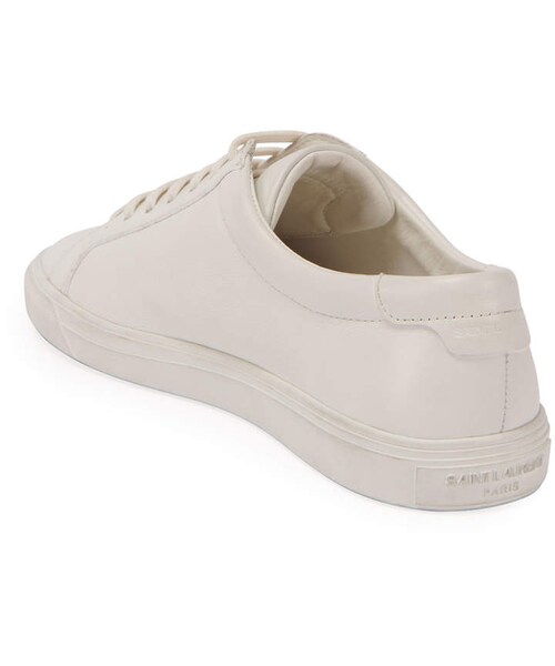 Saint Laurent(サンローラン)の「Saint Laurent Andy Leather Lace-Up Sneakers(スニーカー・レディース・White・5b / 35eu/5.5b / 35.5eu/6.5b / 36.5eu/7b / 37eu/7.5b / 37.5eu/8b / 38eu/8.5b / 38.5eu/9b / 39eu/9.5b / 39.5eu/10b / 40eu/10.5b / 40.5eu/11b / 41eu/11.5b / 41.5eu/12b / 42eu)」の4枚目の写真