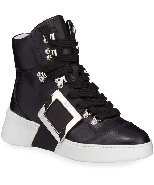 【関税&送料込】Roger Vivier Viv Skate High Sneakers ROGER VIVIER Viv Skate High crystal-embellished rubber