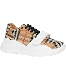 BURBERRY | Burberry Regis Check Low-Top Sneakers with Exaggerated Sole(スニーカー)