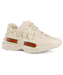Gucci | Rhyton Gucci Print Leather Trainer(Sneakers)
