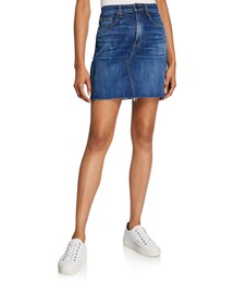 Rag & Bone Hayden Cutoff Denim Mini Skirt