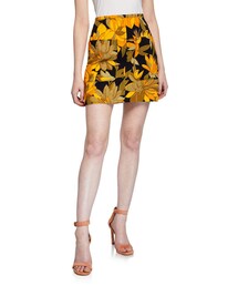 No. 21 Floral Print Mini Skirt