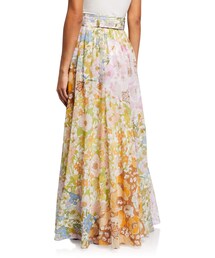 ZIMMERMANN マキシスカート フローラルプリント 【関税なし】 Zimmermann - High Tide linen and silk maxi skirt Zimmermann