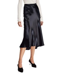 スカート The Row Medela Midi Skirt In Silk Medela silk satin midi skirt in black - The Row | Mytheresa