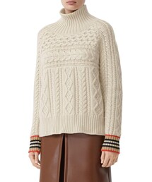 Burberry Oamaru Cashmere Cable-Knit Sweater