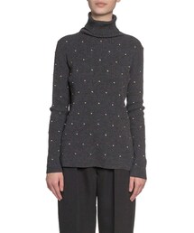 Marc Jacobs (Runway) Embroidered Wool-Cashmere Turtleneck Sweater