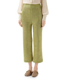 Gucci Sparkling Ribbed Jersey Crop Pants