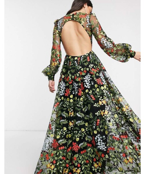 試着のみ】エイソス ASOS 花柄 ワンピース ASOS DESIGN ベージュ 