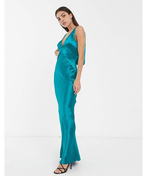 ワンピース新品　エイソス　人気 asos（エイソス）の「Asos Design ASOS DESIGN paneled satin