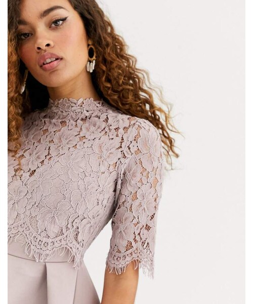 Little Mistress（リトルミストレス）の「Little Mistress Petite lace upper skater dress（その他・レディース・Gray・4/6/8/10/12）」の4枚目の写真