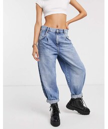 Bershka | Bershka slouchy jeans in medium blue(デニムパンツ)