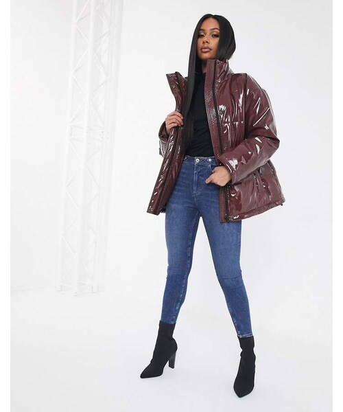 asos（エイソス）の「Asos Design ASOS DESIGN vinyl oversized puffer