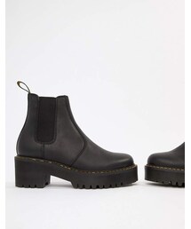 【Dr Martens】Rometty ブラック レザー チェルシー ブーツ ♪ Dr Martens Rometty II zip heeled chelsea boots in black | ASOS