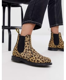 Dr. Martens | Dr Martens Flora chelsea boots in leopard(ブーツ)