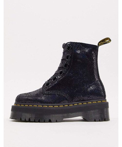 Dr. Martens（ドクターマーチン）の「Dr Martens Molly boots in black crackled leather（ブーツ・レディース・Black・5/6/7/8/9/10/11）」の2枚目の写真