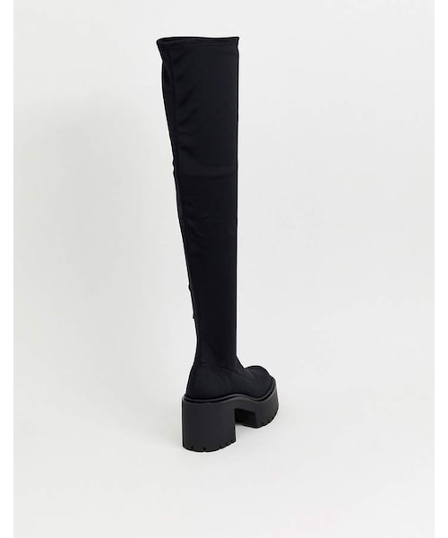 ☆ドイツ発*BERSHKA*新作*ワイドレッグヒールブーツ/BLACK☆ org.jpg