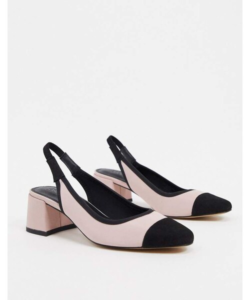 Asos（エイソス）の「Asos Design ASOS DESIGN Sochi slingback mid heels in blush