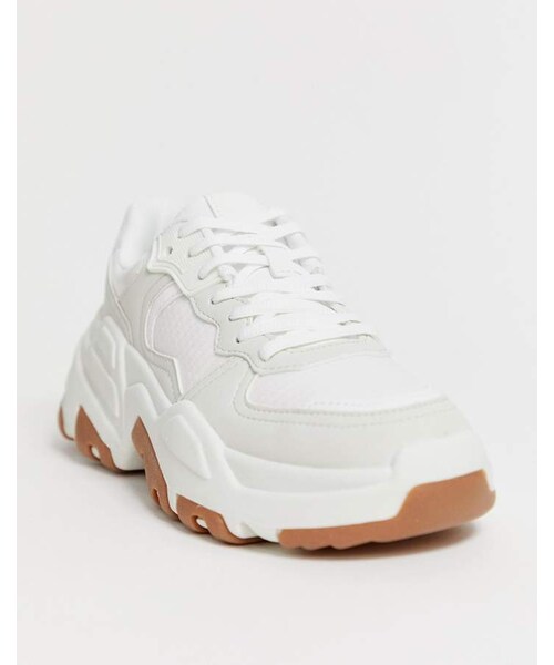 Bershka（ベルシュカ）の「Bershka chunky sneakers in white（スニーカー・レディース・White・36/40/41）」の3枚目の写真