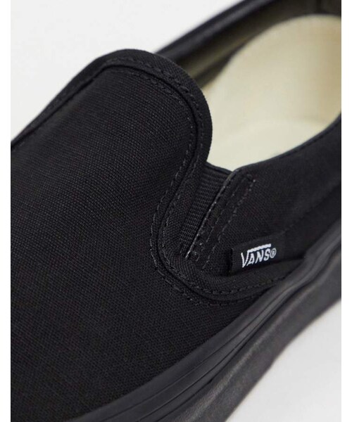VANS（バンズ）の「Vans Classic Slip-On sneakers in black/black（スニーカー・レディース・Black・5.5/6/6.5/7/7.5/8/8.5/9/9.5/10/10.5/11）」の4枚目の写真