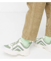 Monki chunky sneakers in mint green