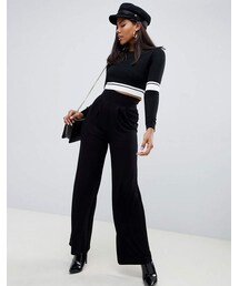 asos | Asos Design ASOS DESIGN wide leg pants with deep waistband(その他パンツ)