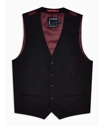 Topman Mens Black Skinny Fit Suit Vest