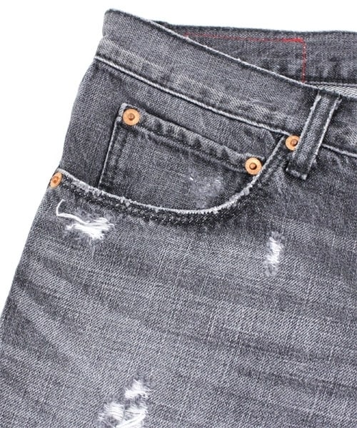 RNA（アールエヌエー）の「ダメージ９分丈スリム（パンツ・レディース・ブラックold加工/インディゴold加工・S/M）」の9枚目の写真