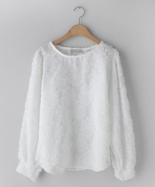 DHOLIC（ディーホリック）の「フローラルテクスチャーブラウス（シャツ/ブラウス・レディース・ベージュ/ブラック/ホワイト・FREE）」の2枚目の写真