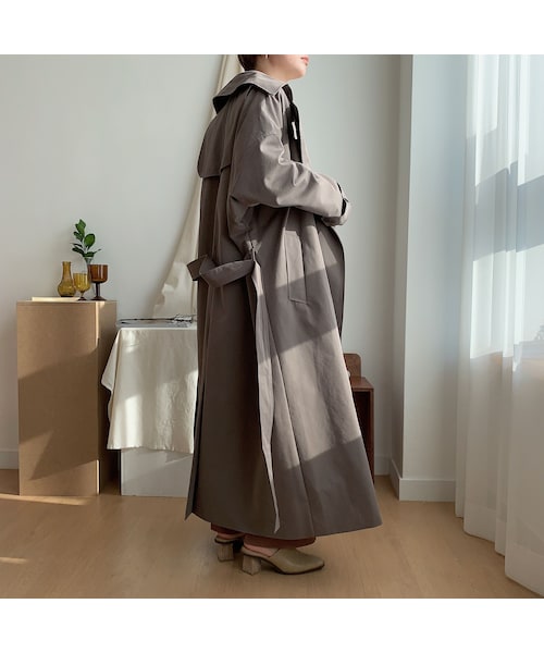 nokcha original】2way quality over trench coat/