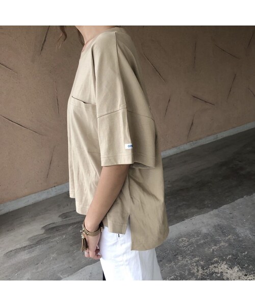 copine（コピン）の「4月13日再入荷！大人気シリーズNEWカラー登場！ポケット付きバックロゴtシャツ (3color)【クリックポスト対象商品】（Tシャツ/カットソー・レディース・その他）」の13枚目の写真