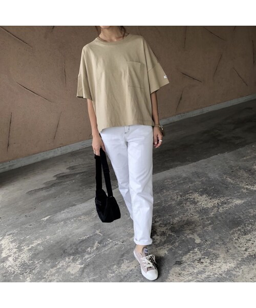 copine（コピン）の「4月13日再入荷！大人気シリーズNEWカラー登場！ポケット付きバックロゴtシャツ (3color)【クリックポスト対象商品】（Tシャツ/カットソー・レディース・その他）」の11枚目の写真